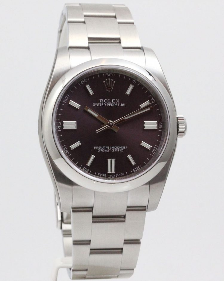 rolex oyster perpetual red grape 36mm