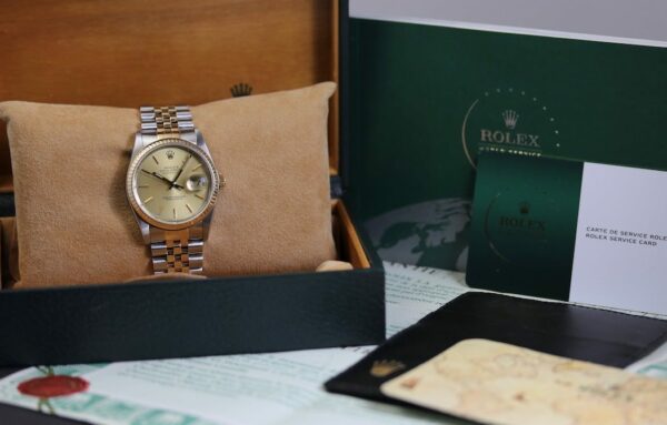 Rolex Datejust 36mm Or et Acier + Rolex Service 2025 – Image 12