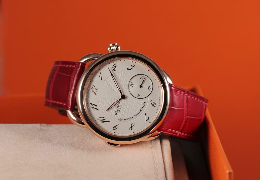 Hermès Arceau “Le Temps Suspendu” or rose 18K 38mm – full set 2016