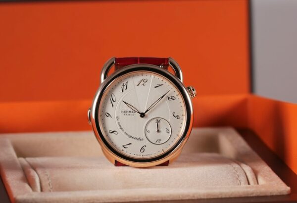 Hermès Arceau “Le Temps Suspendu” or rose 18K 38mm – full set 2016 – Image 4