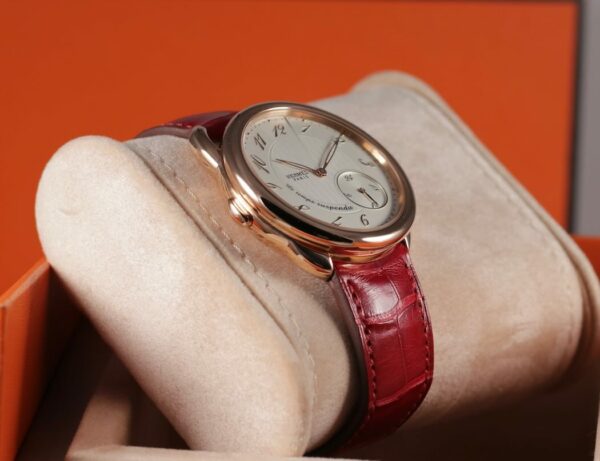 Hermès Arceau “Le Temps Suspendu” or rose 18K 38mm – full set 2016 – Image 8