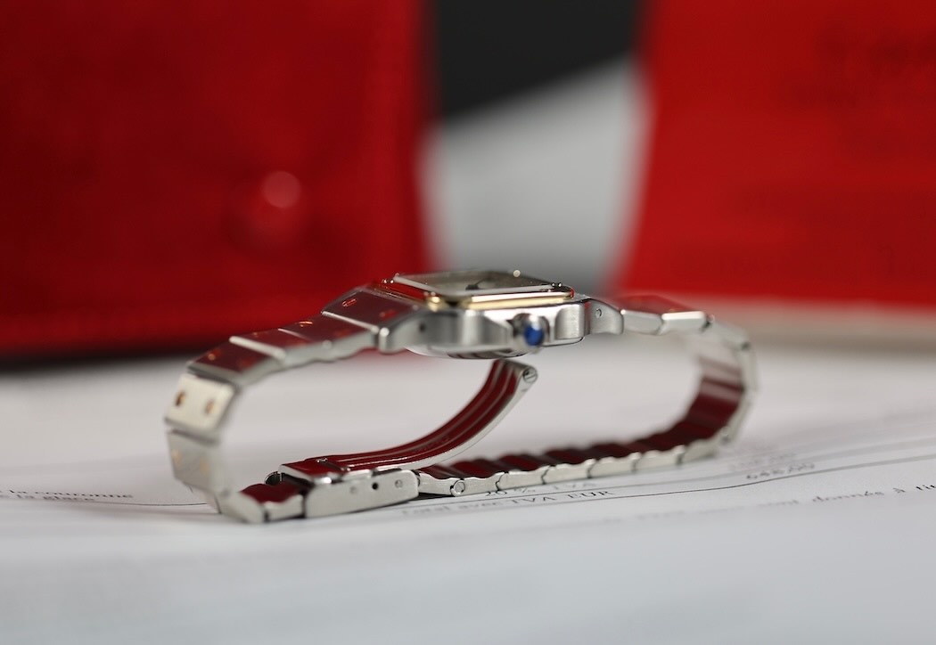 Cartier Santos Or et Acier – Révisée – Avec facture récente + papier de service Cartier de 1992 – Image 6