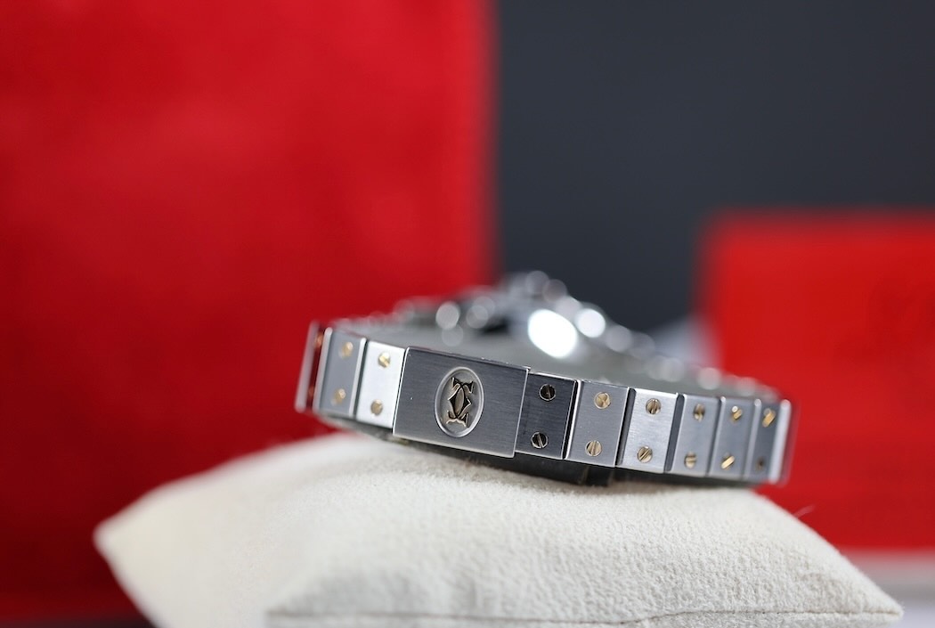 Cartier Santos Or et Acier – Révisée – Avec facture récente + papier de service Cartier de 1992 – Image 9