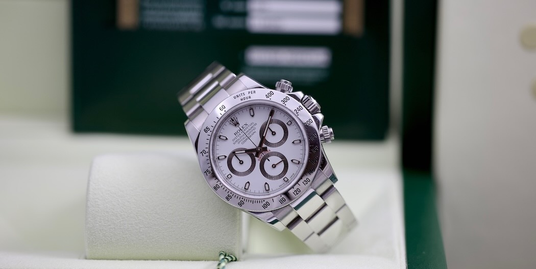 Rolex Cosmograph Daytona 116520 – Acier / Cadran Blanc – Boîte & Papiers 2013