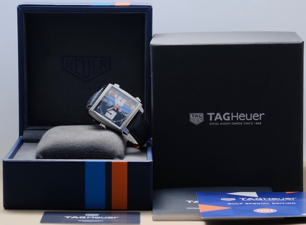 TAG Heuer Monaco Gulf Calibre 11 Automatic – Full Set 11/2019 – Excellent état – Image 9