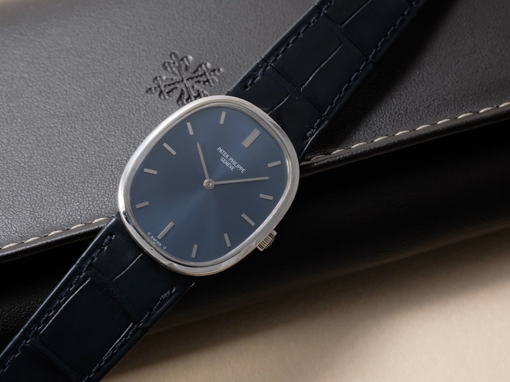 Patek Philippe Ellipse réf. 3548 – Or blanc – Cadran bleu soleil – Image 4