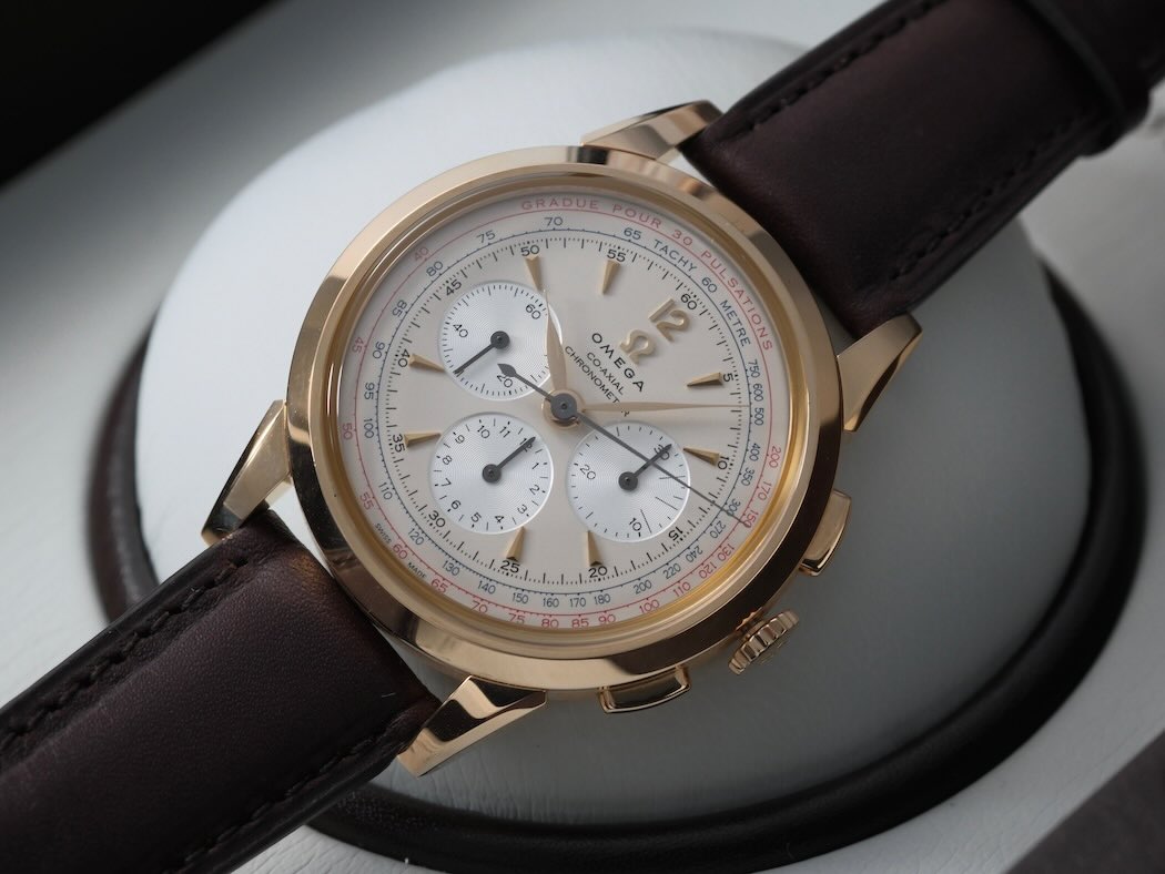 Omega Museum Collection 1949 Chronographe Co-Axial Or Rose – Série limitée à 1 949 exemplaires – Image 4