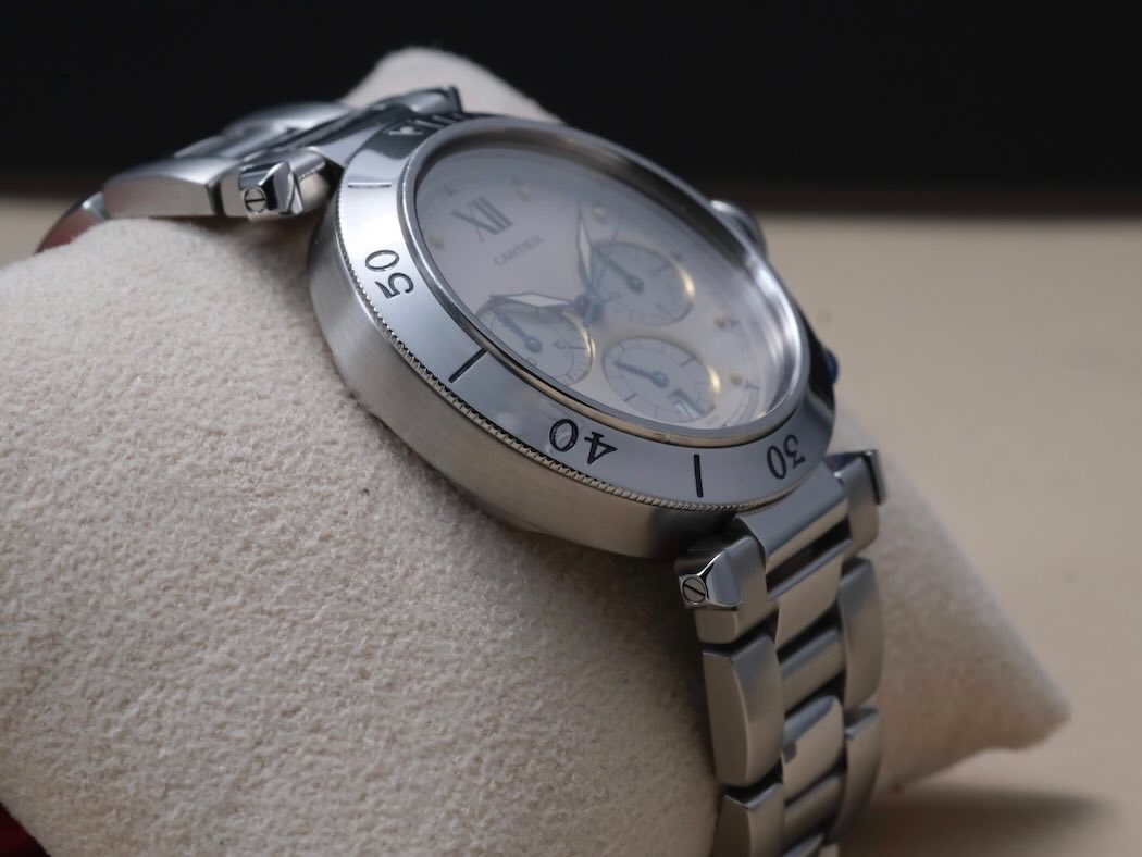 Cartier Pasha Chronograph Quartz – Réf. 1050 – Acier – 38 mm – Image 5