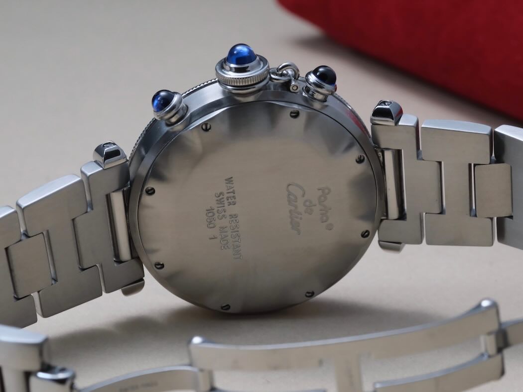 Cartier Pasha Chronograph Quartz – Réf. 1050 – Acier – 38 mm – Image 10